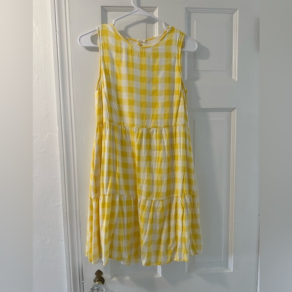 Sunny Yellow Checkered Midi Dress - Picture 2 of 3